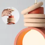 French Style Cream Resin Pendant Lamp tag1