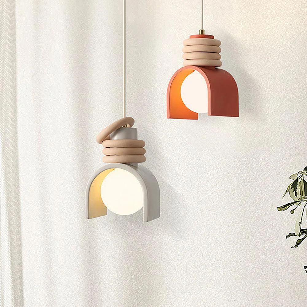 French Style Cream Resin Pendant Lamp -  - #tag1#