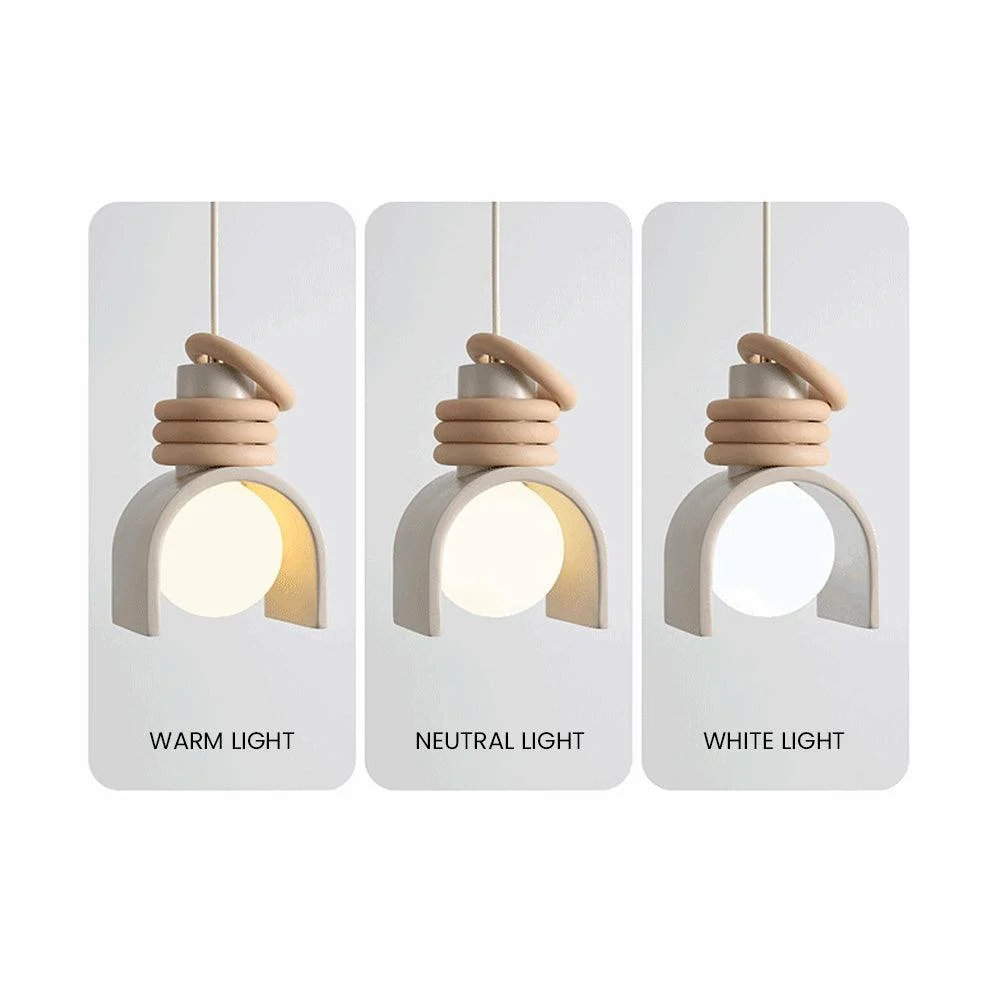 French Style Cream Resin Pendant Lamp -  - #tag1#