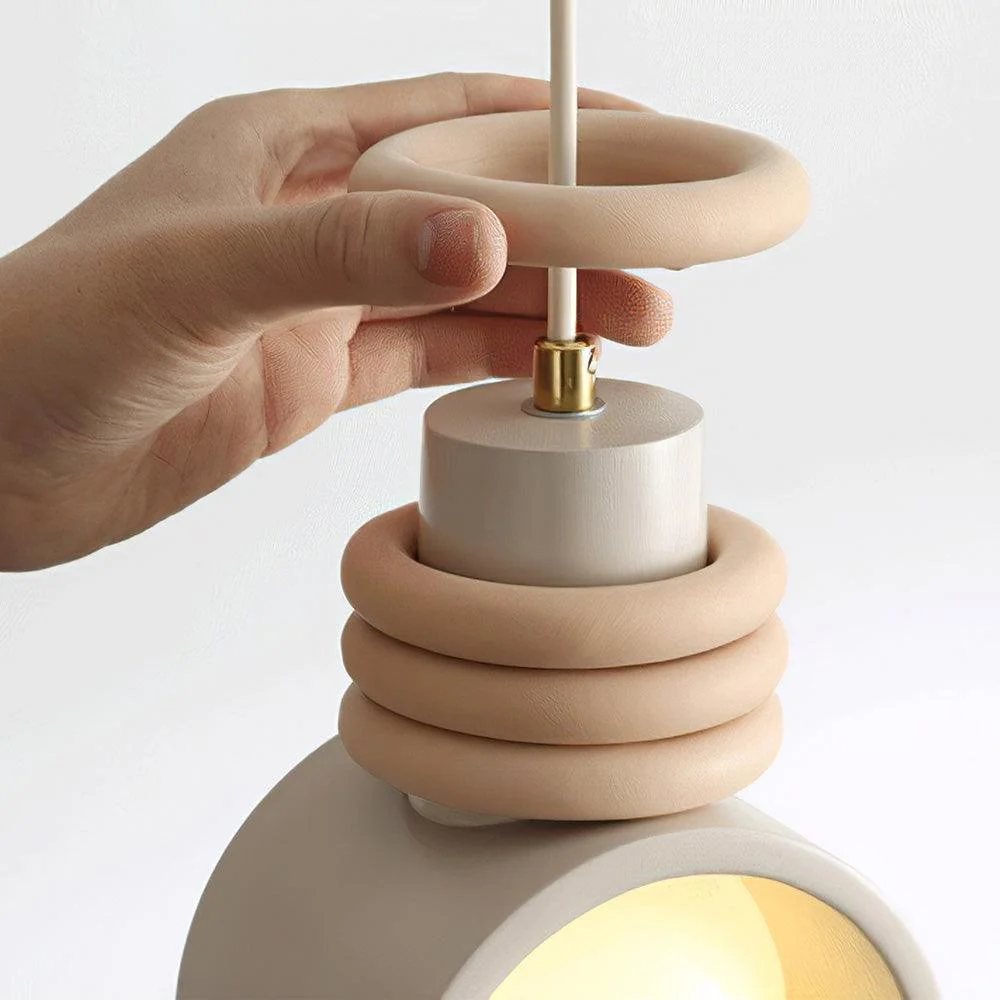 French Style Cream Resin Pendant Lamp -  - #tag1#