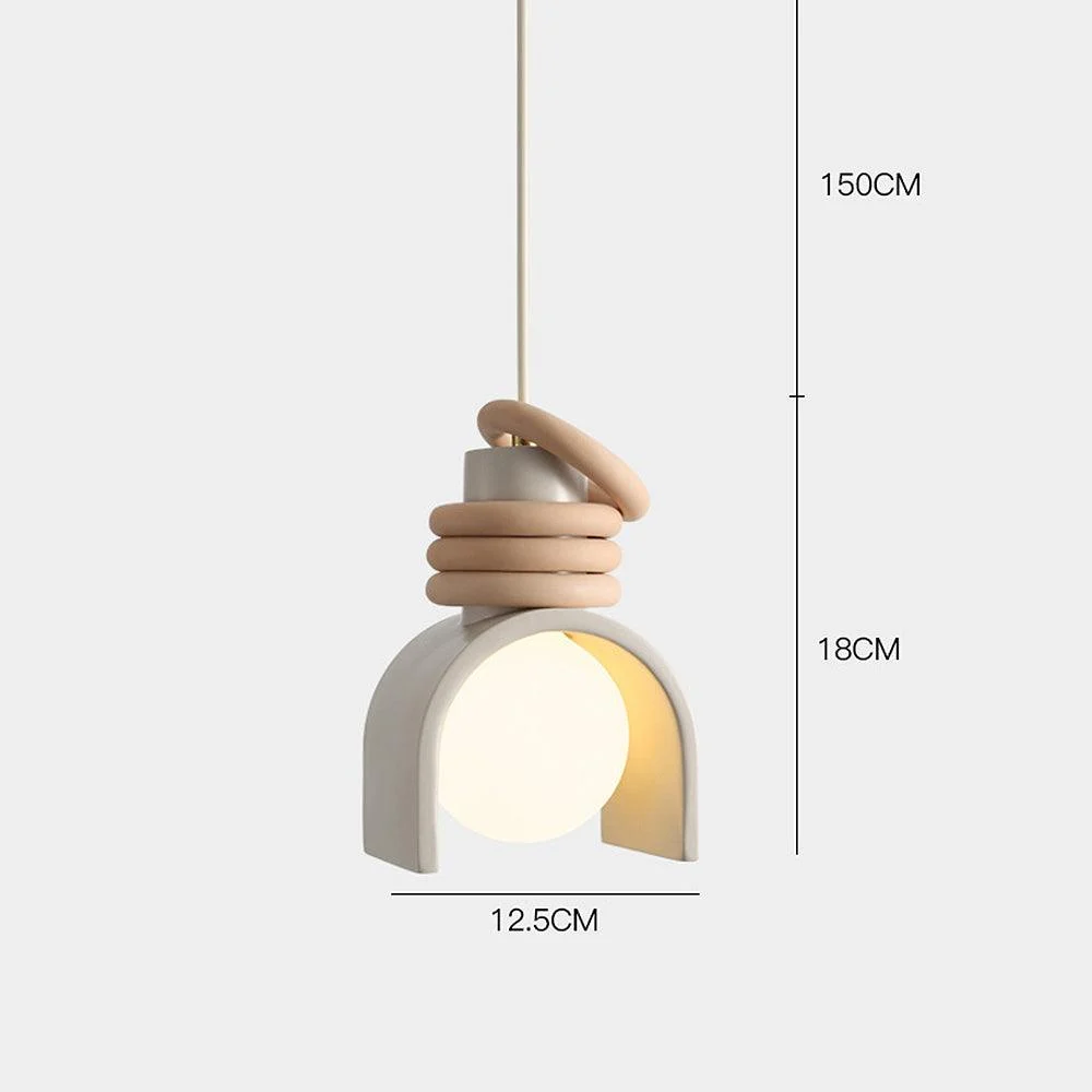 French Style Cream Resin Pendant Lamp -  - #tag1#