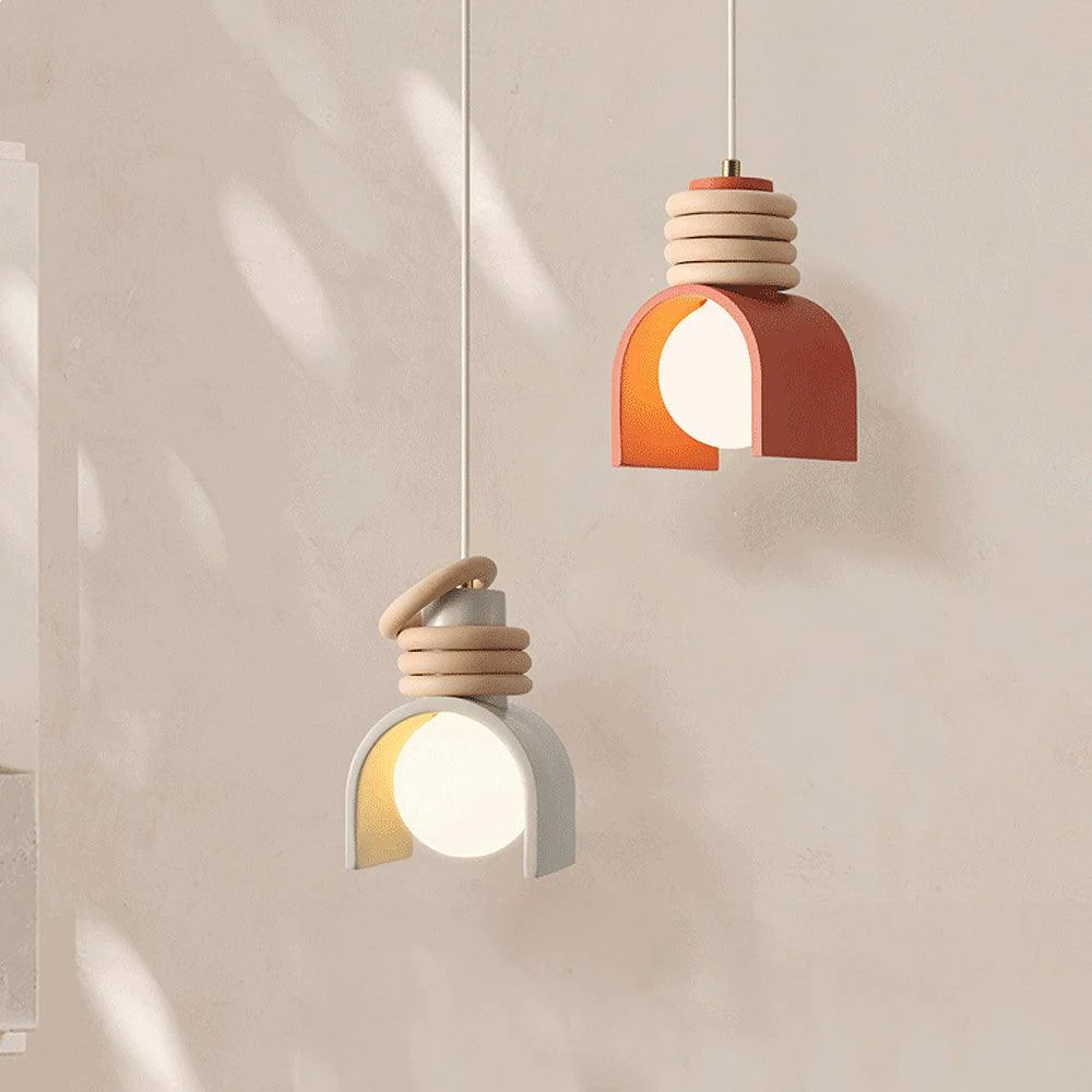 French Style Cream Resin Pendant Lamp -  - #tag1#
