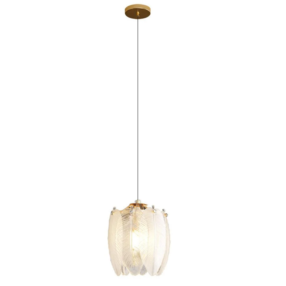 French Style Feather Glass Pendant Lamp -  - #tag1#
