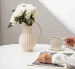 French_Style_White_Ceramic_Farmhouse_Vase_-_-4191633 French Style White Ceramic Farmhouse Vase