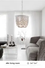 French Vintage Wooden Chandelier Lighting for Living room Bedroom Decor