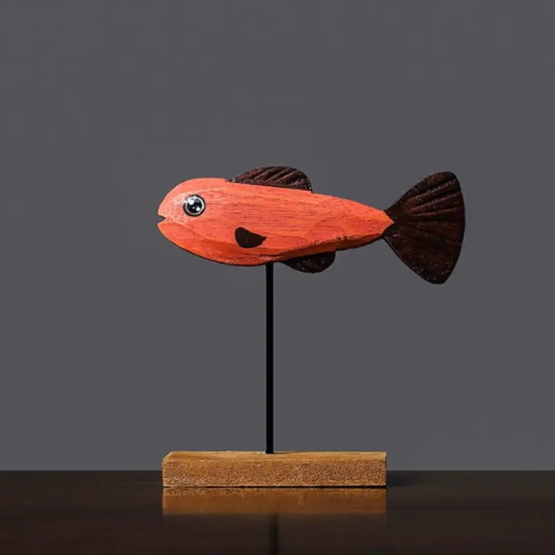 Freshwater Fish Hand Crafted Wooden Sculpture