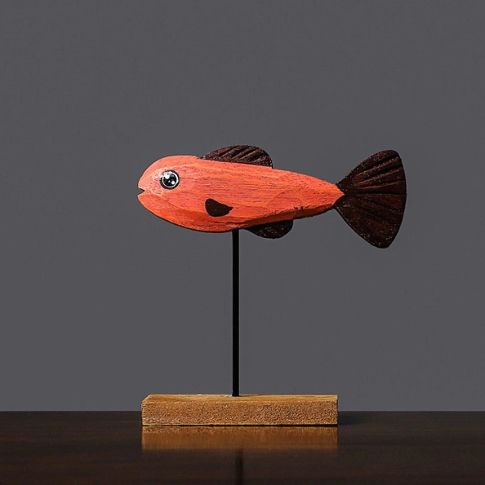 Freshwater Fish Hand-Crafted Wooden Sculpture -