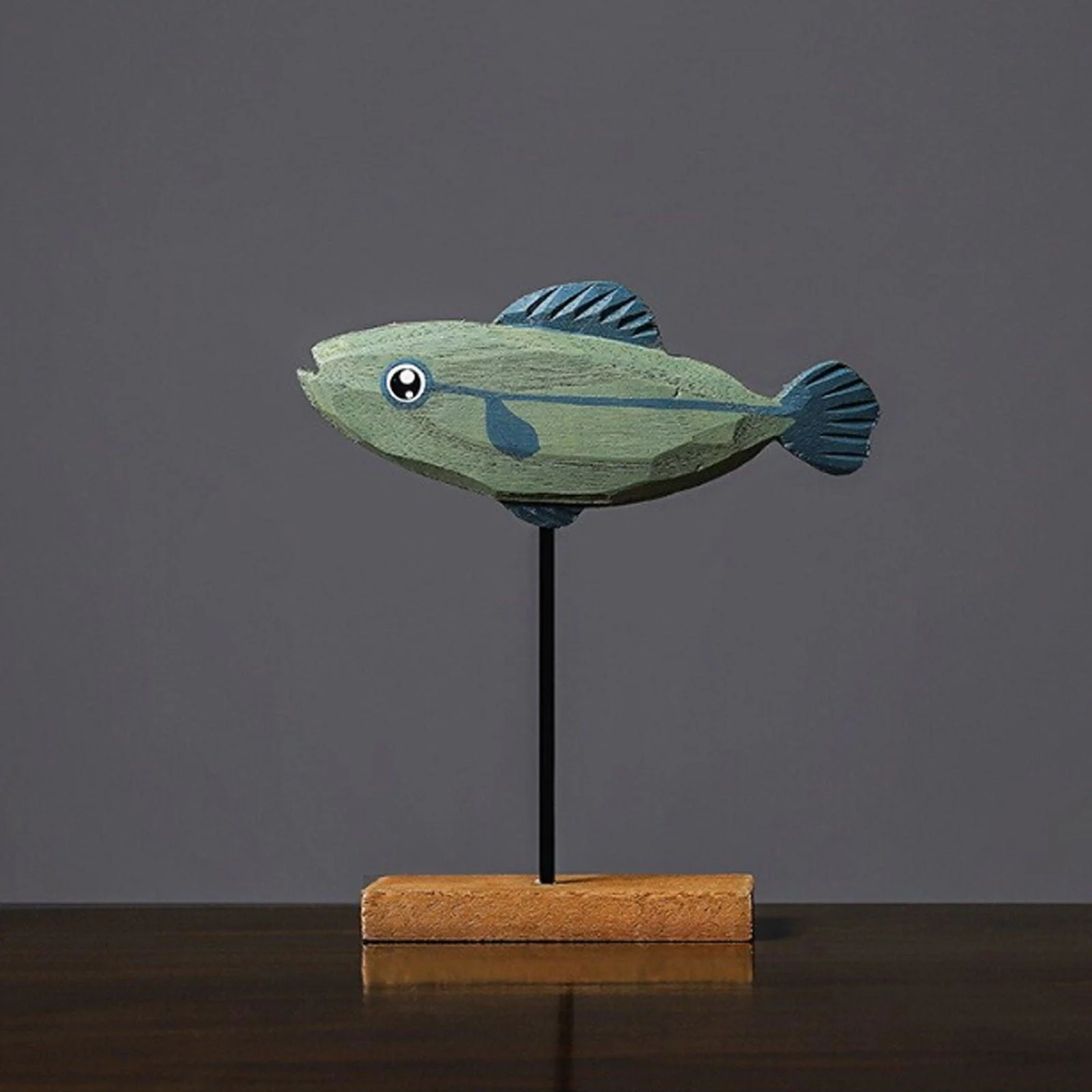 Freshwater Fish Hand-Crafted Wooden Sculpture -