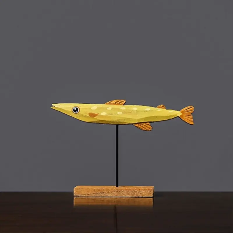 Freshwater Fish Hand Crafted Wooden Sculpture