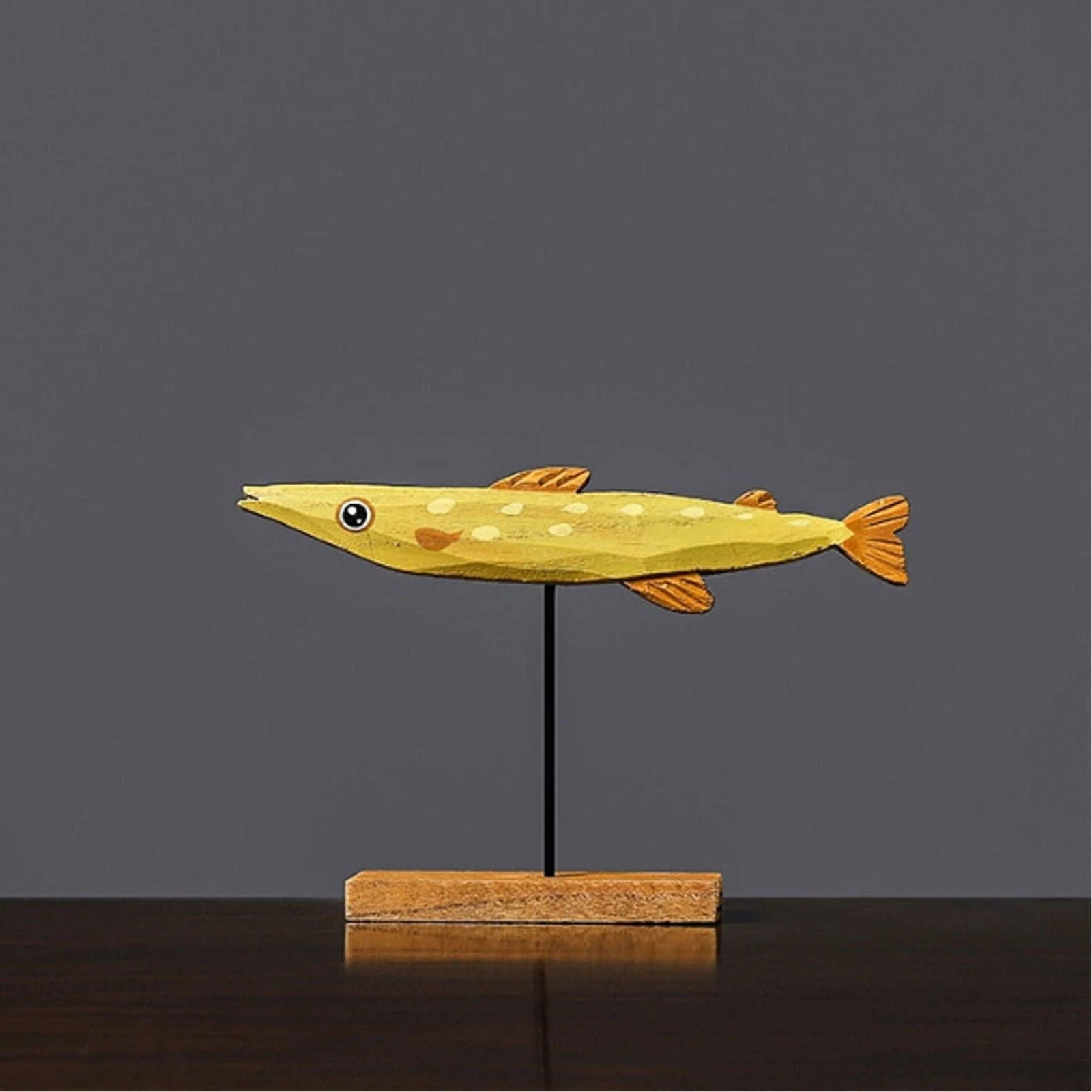 Freshwater Fish Hand-Crafted Wooden Sculpture -