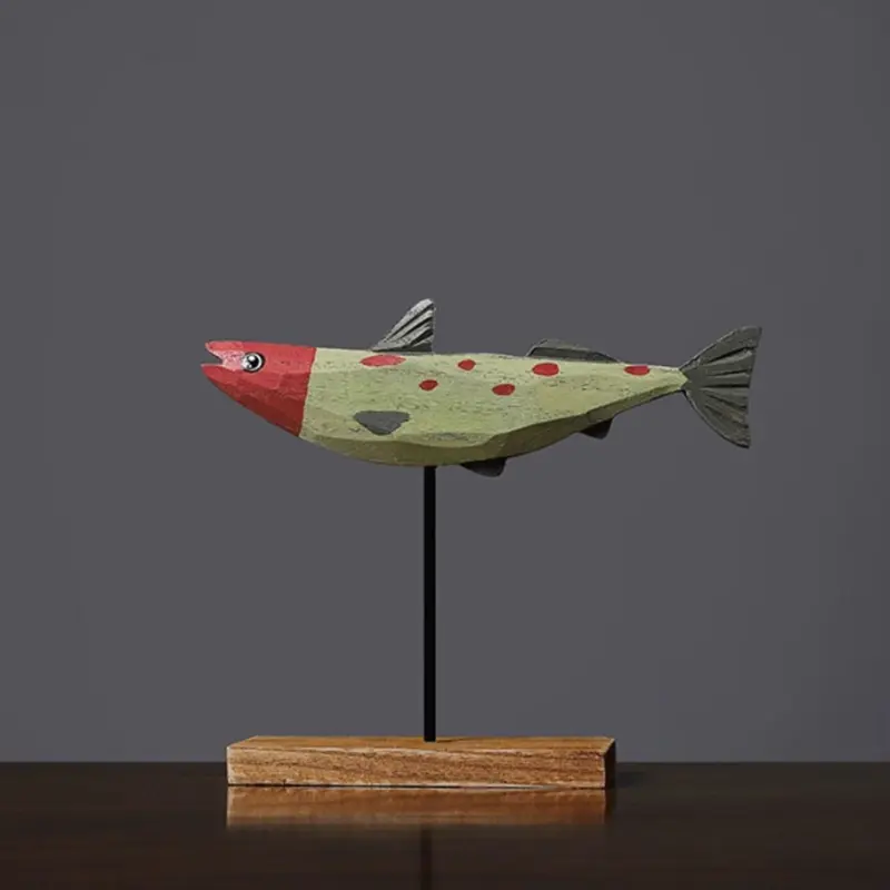 Freshwater Fish Hand Crafted Wooden Sculpture
