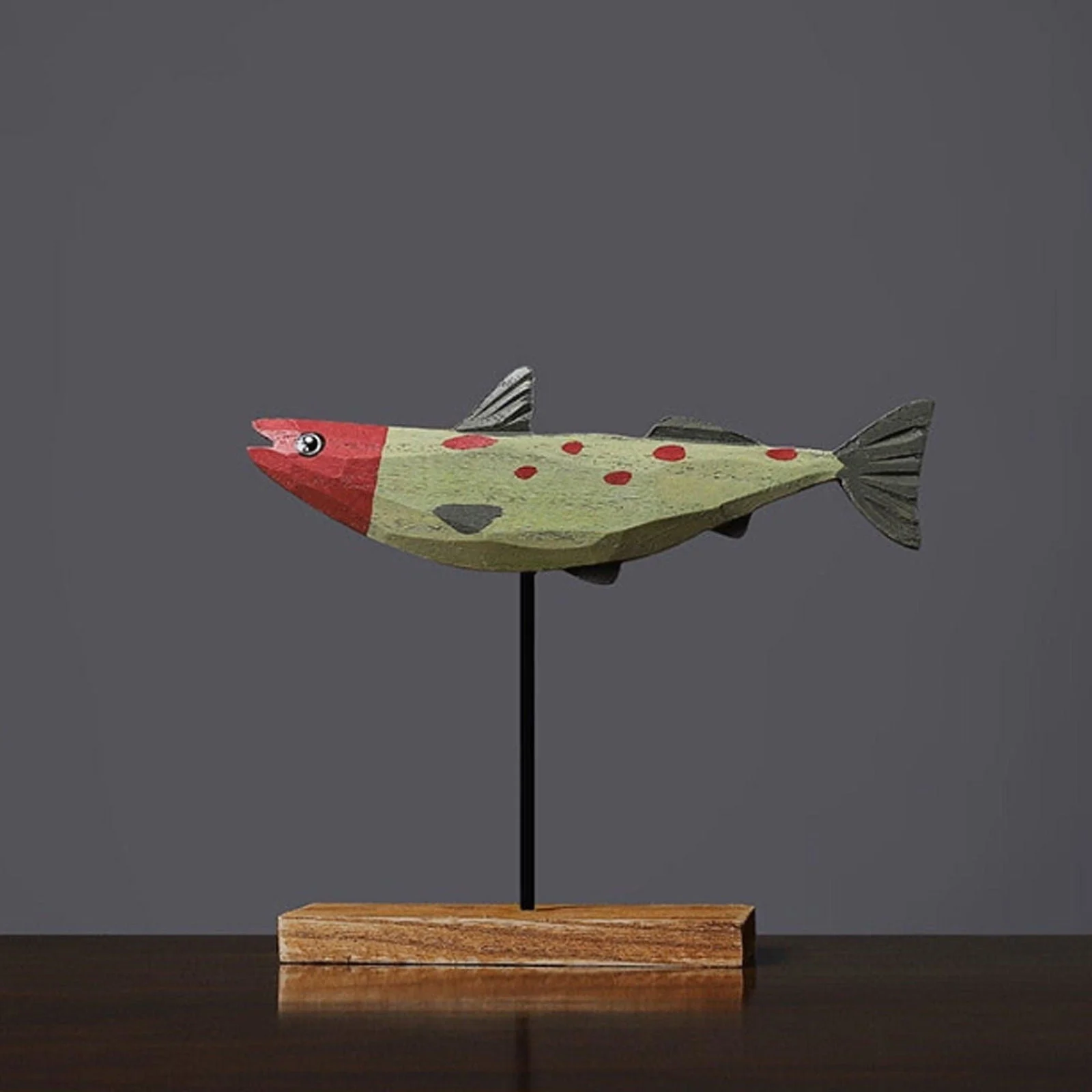 Freshwater Fish Hand-Crafted Wooden Sculpture -