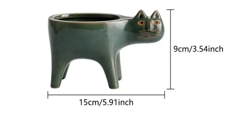 Frisky Kitty Ceramic Pot