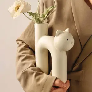 Frisky Kitty Tube Vase