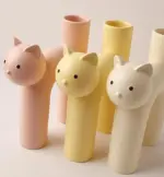 Frisky Kitty Tube Vase