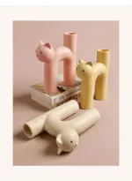 Frisky Kitty Tube Vase