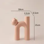Frisky Kitty Tube Vase