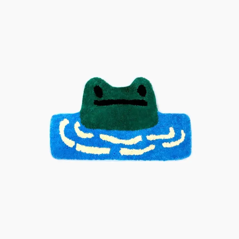 Frog In The Water Hand Crafted Rug
