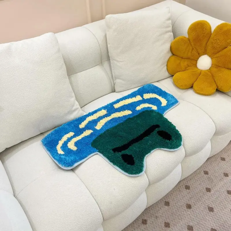 Frog In The Water Hand Crafted Rug
