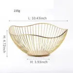 Fruit Basket Iron Hollow Drain Basket Living Room Decor tag1