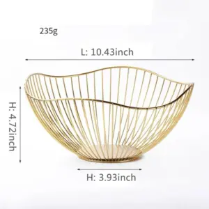 Fruit Basket - Iron - Hollow Drain Basket - Living Room Decor