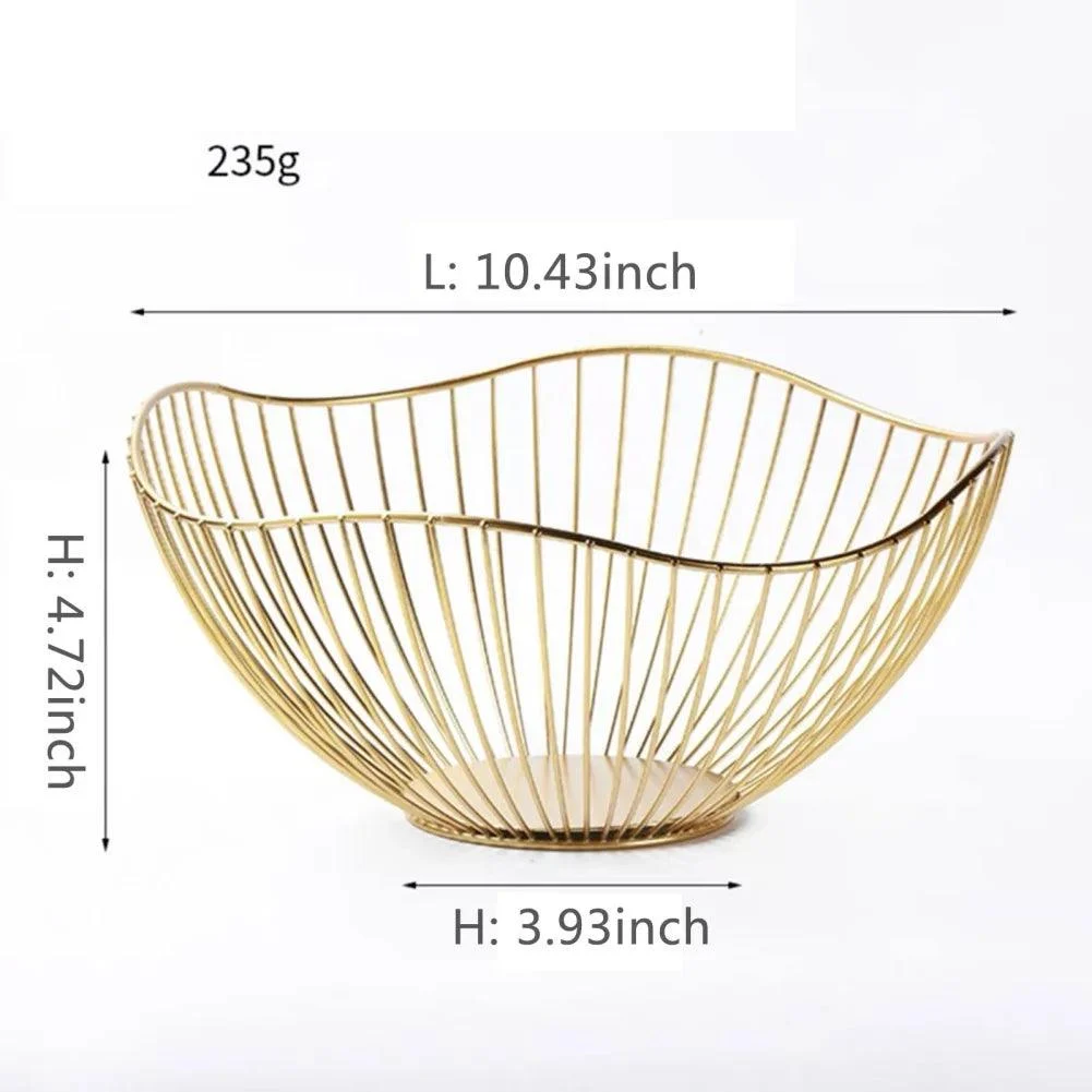 Fruit Basket - Iron - Hollow Drain Basket - Living Room Decor -  - #tag1#