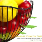 Fruit Basket Iron Hollow Drain Basket Living Room Decor tag1