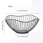 Fruit Basket Iron Hollow Drain Basket Living Room Decor tag1