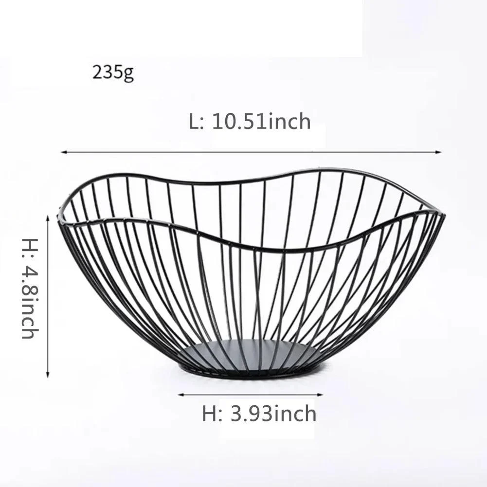 Fruit Basket - Iron - Hollow Drain Basket - Living Room Decor -  - #tag1#