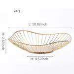 Fruit Basket Iron Hollow Drain Basket Living Room Decor tag1