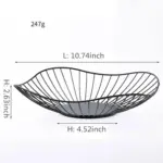 Fruit Basket Iron Hollow Drain Basket Living Room Decor tag1