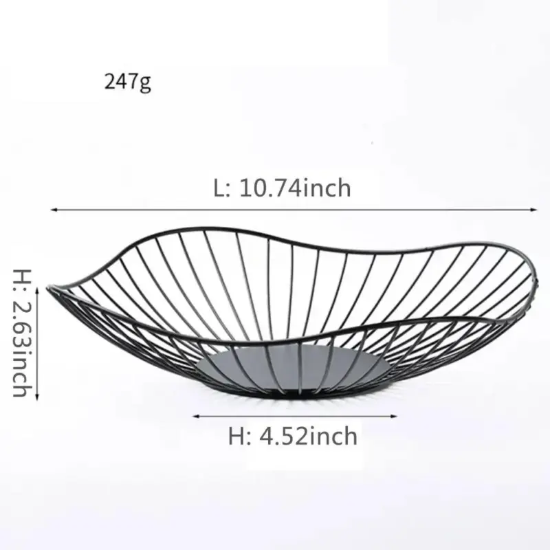 Fruit Basket Iron Hollow Drain Basket Living Room Decor tag1