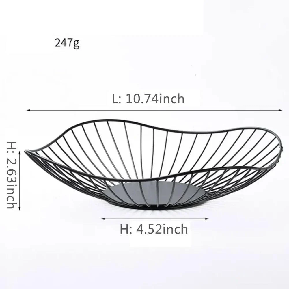 Fruit Basket - Iron - Hollow Drain Basket - Living Room Decor -  - #tag1#