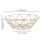 Fruit Basket Iron Hollow Drain Basket Living Room Decor tag1