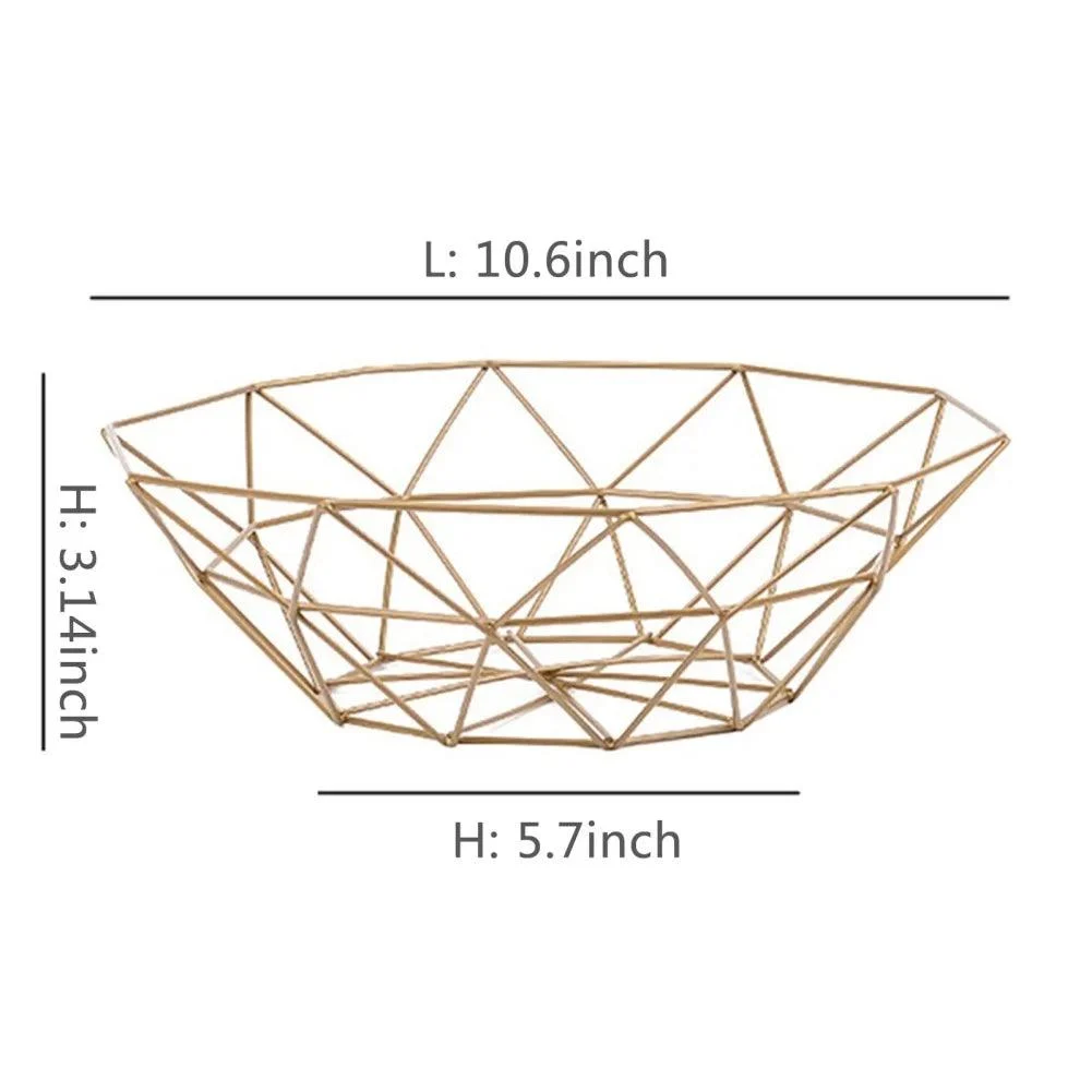 Fruit Basket - Iron - Hollow Drain Basket - Living Room Decor -  - #tag1#