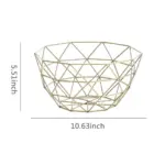 Fruit Basket Iron Hollow Drain Basket Living Room Decor tag1