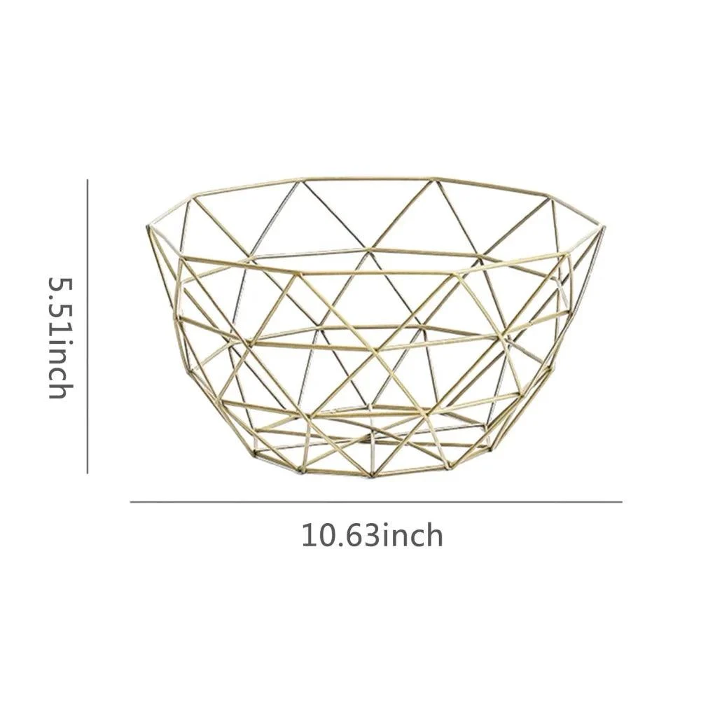 Fruit Basket - Iron - Hollow Drain Basket - Living Room Decor -  - #tag1#