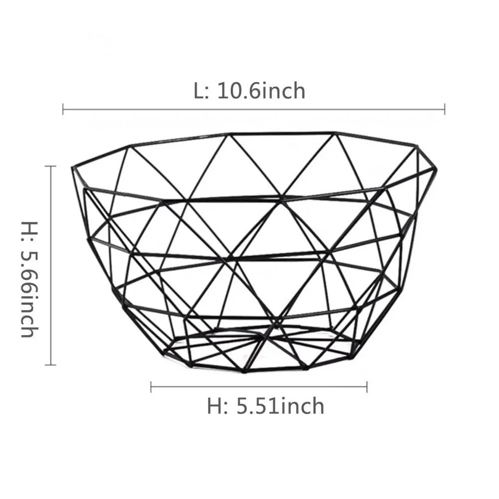 Fruit Basket - Iron - Hollow Drain Basket - Living Room Decor -  - #tag1#