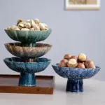 Fruit bowl Elegance Ceramic with High Legs tag1
