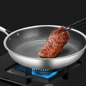Frying pan - Stick-Free - Stainless Steel - Non-stick coating