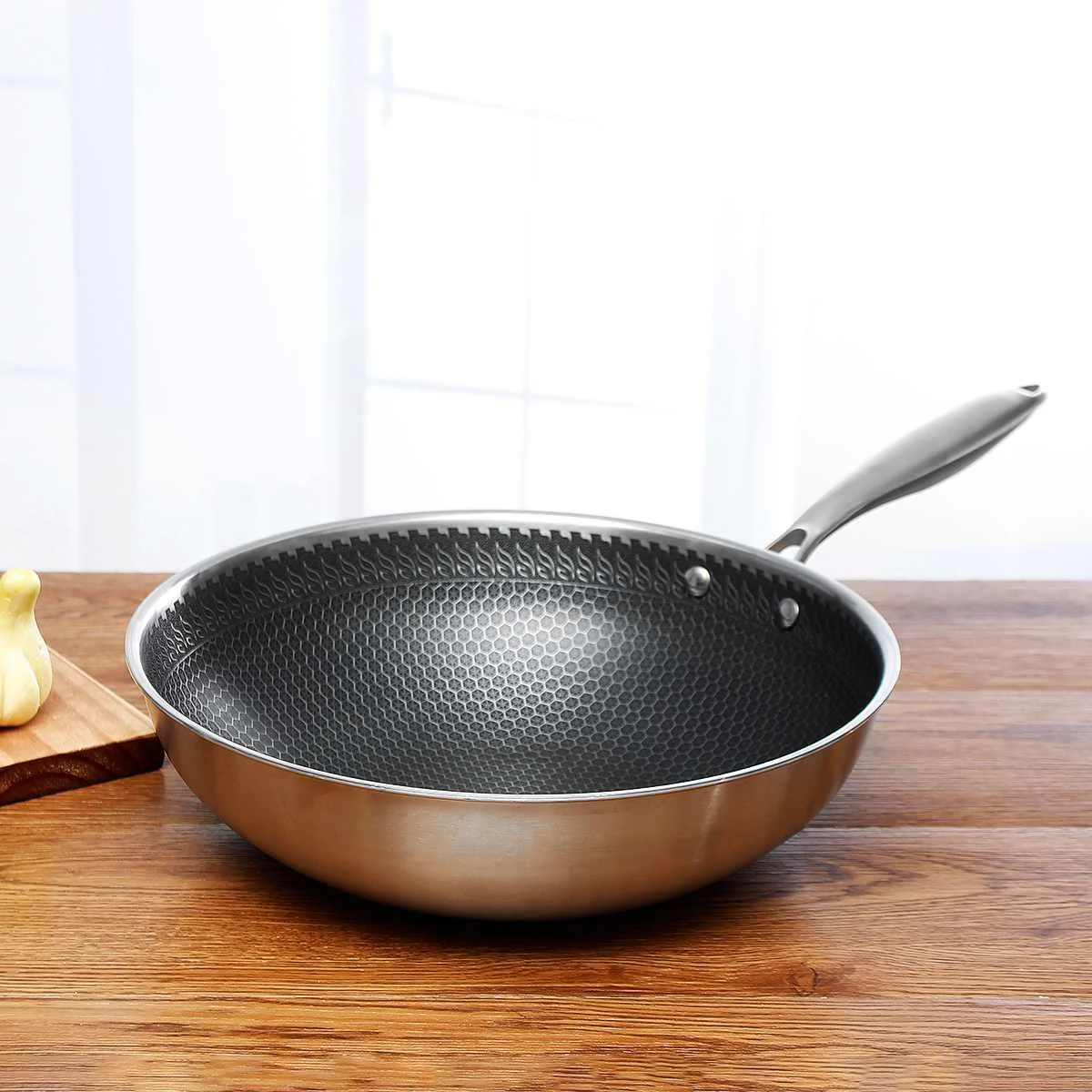 Frying pan - Stick-Free - Stainless Steel - Non-stick coating -  - #tag1#