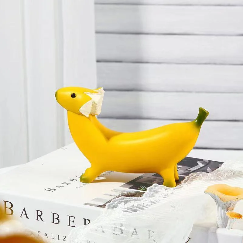 Funny Banana Dog Statue -