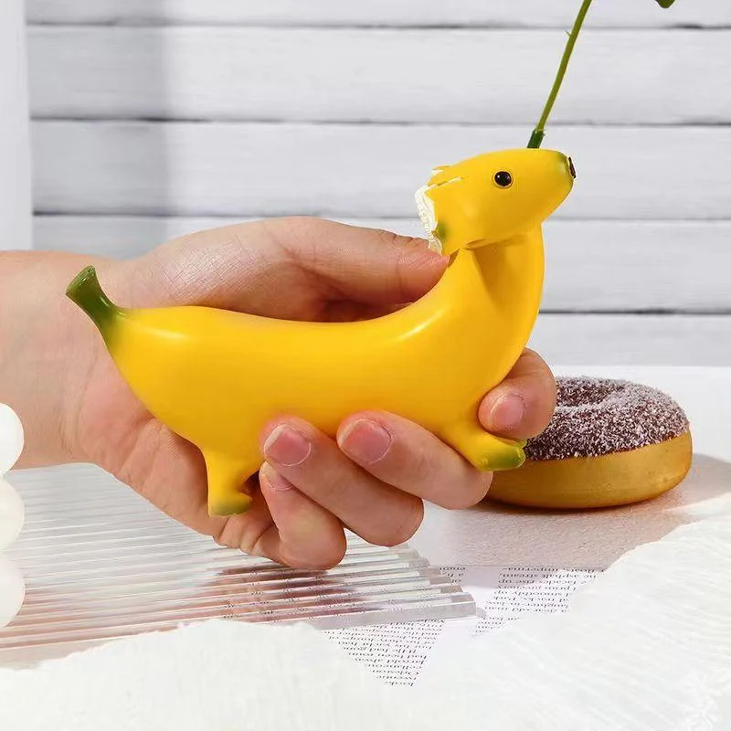 Funny Banana Dog Statue -