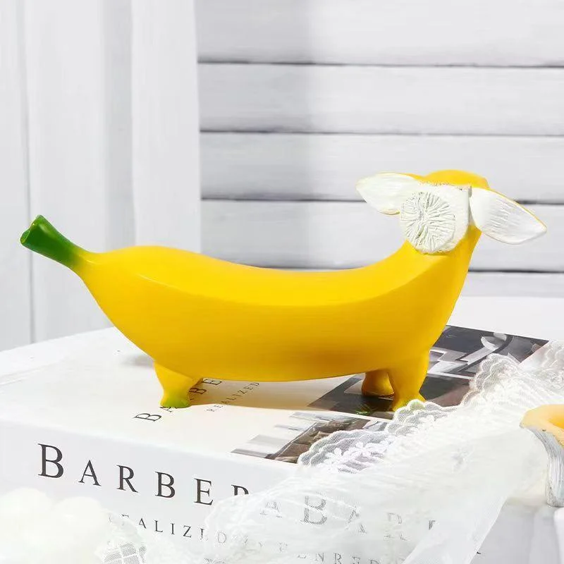 Funny Banana Dog Statue -