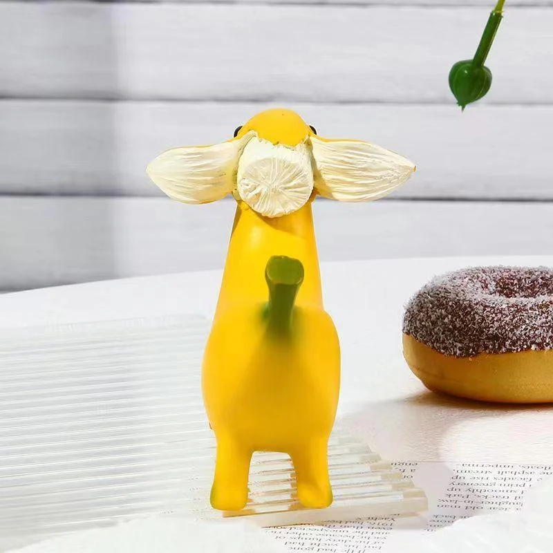 Funny Banana Dog Statue -