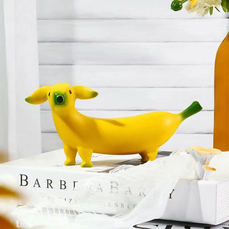 Funny Banana Dog Statue -