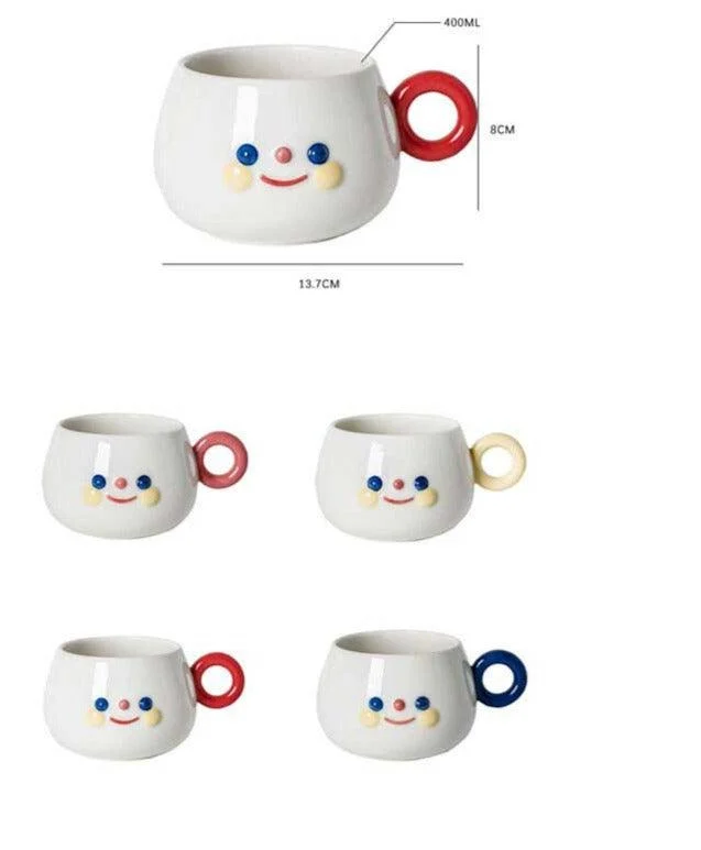 Funny Ceramic Cartoon Smile Mug -