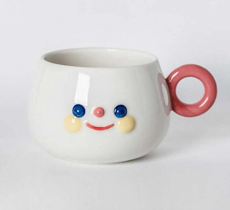 Funny Ceramic Cartoon Smile Mug -