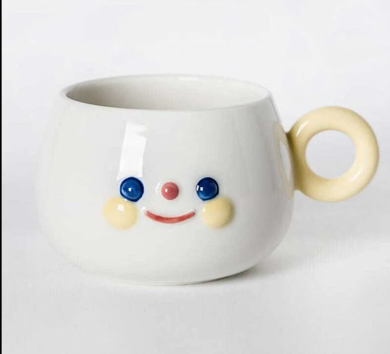 Funny Ceramic Cartoon Smile Mug -