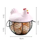 Funny Ceramic Hen Egg Storage Basket